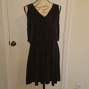 Express  sleeveless tiered sparkly dress